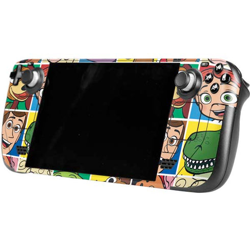 Disney Toy Story Characters Collage faces Steam Deck Handheld Gaming Computer Skin